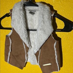 Calvin Klein Jeans Kids Tan and Cream Vest